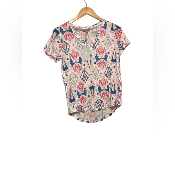 Multicolor Patterned Women's Top Pure collection nwt linen printed T-Shirt - Picture 1 of 4